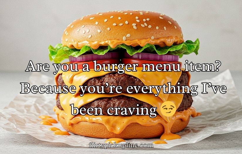 Sizzling Burger Pick-Up Lines