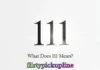 What Does 111 Mean What Does 111 Mean