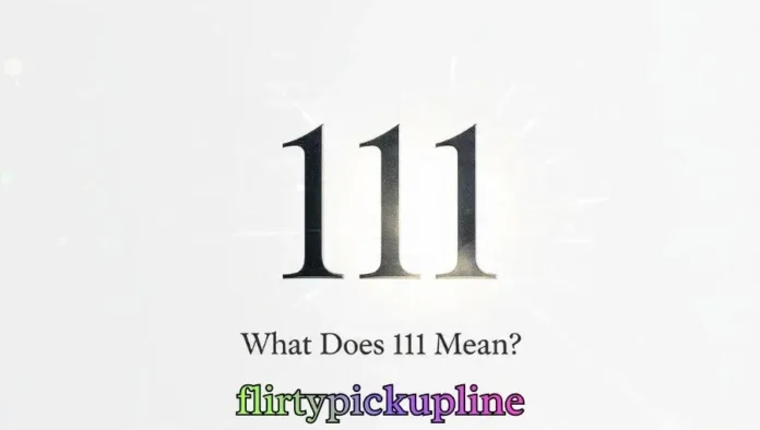 What Does 111 Mean