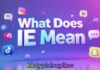 What Does IE Mean What Does IE Mean