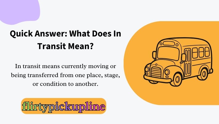 What Does In Transit Mean