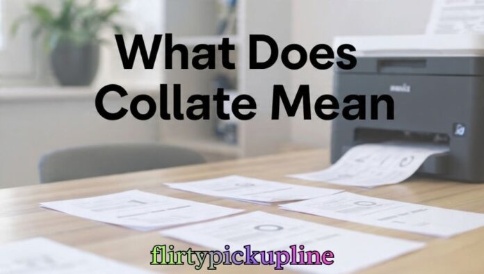 What Does Collate Mean What Does Collate Mean