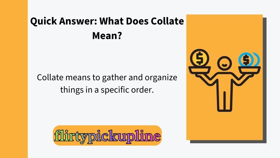 What Does Collate Mean