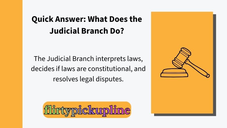 What Does the Judicial Branch Do