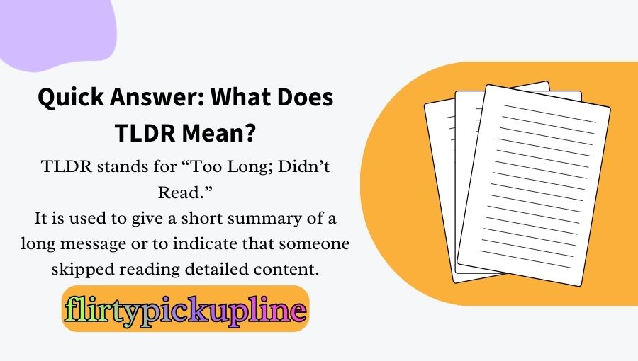 What Does TLDR Mean