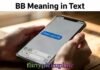 BB Meaning in Text BB Meaning in Text