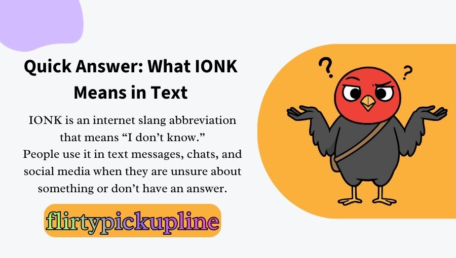 IONK Meaning in Text