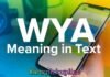 WYA Meaning in Text WYA Meaning in Text