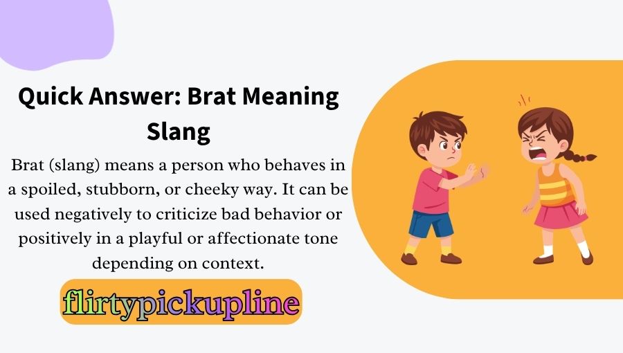 Brat Meaning Slang
