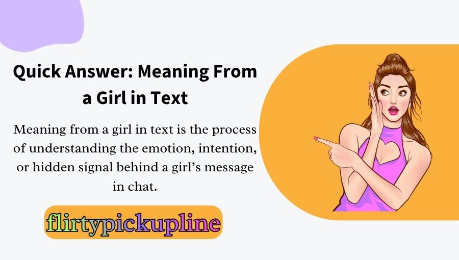 Meaning From a Girl in Text