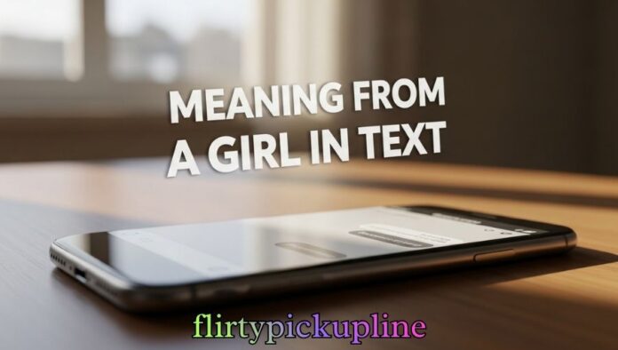 Meaning From a Girl in Text