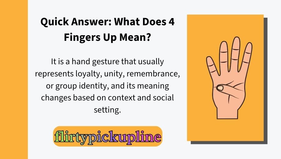 What Does 4 Fingers Up Mean